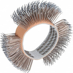 Dynabrade - 4" OD, Bent Filament Wheel Brush - 3/4" Face Width - Exact Tooling