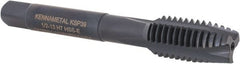 Kennametal - 1/2-13, 3 Flute, Oxide Finish, Vanadium High Speed Steel Spiral Point Tap - Plug Chamfer, Right Hand Thread, 3-3/8" OAL, 23.9mm Thread Length, 9.32mm Shank Diam, Series GOtap - Exact Tooling