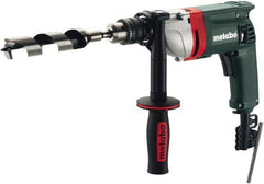 Metabo - 1/2" Keyed Chuck, 0 to 650 RPM, Pistol Grip Handle Electric Drill - 6.7 Amps, 120 Volts, Non-Reversible - Exact Tooling