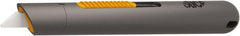 Slice - Retractable Utility Knife - 5.3" Blade, Black Rubber Handle, 1 Blade Included - Exact Tooling