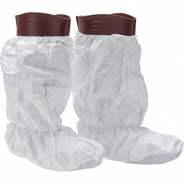 Dupont - Size XL, Tyvek IsoClean, PVC Boot Cover - White, Non-Chemical Resistant - Exact Tooling