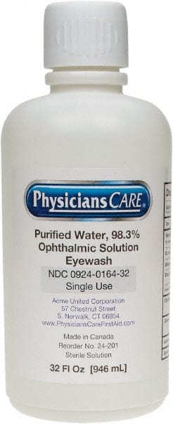 PRO-SAFE - 32 oz, Disposable Eyewash Single Refill Station - Approved by FDA - Exact Tooling