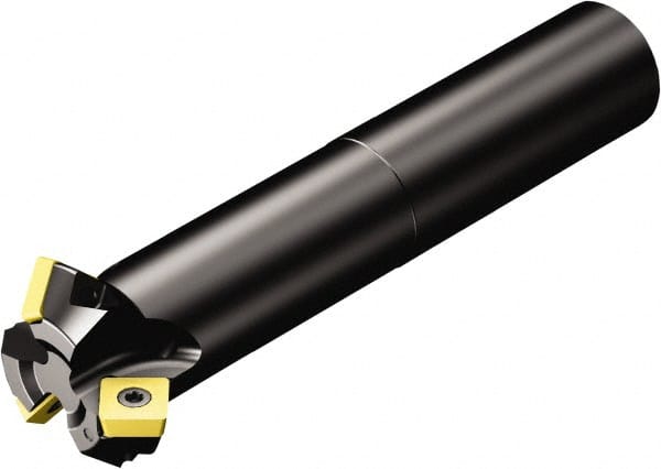 Sandvik Coromant - 12mm Cut Diam, 16mm Arbor Hole, 5.47mm Max Depth of Cut, 45° Indexable Chamfer & Angle Face Mill - 1 Insert, 495-09T3M-XL Insert, Right Hand Cut, Through Coolant, Series CoroMill 495 - Exact Tooling