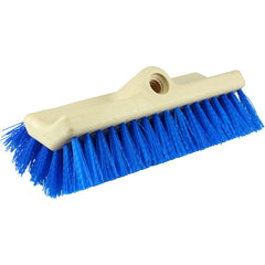 10″ Bi-Level Scrub Brush, Stiff Crimped Polypropylene Fill - Exact Tooling