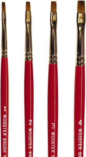 Wooster Brush - #1 Sable Artist's Paint Brush - 1/8" Wide, 17/64" Bristle Length, 5-3/4" Plastic Handle - Exact Tooling