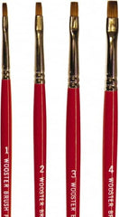 Wooster Brush - #1 Sable Artist's Paint Brush - 1/8" Wide, 17/64" Bristle Length, 5-3/4" Plastic Handle - Exact Tooling