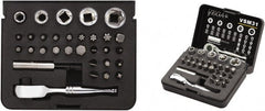 VEGA Industries - 31 Piece, 1/4" Drive Screwdriver Bit Set - #1 to #3 Phillips, 9/64 to 5/16" Hex, T8 to T40 Torx, #1 to #3 Square Recess - Exact Tooling