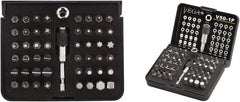 VEGA Industries - 50 Piece, 1/4" Drive Screwdriver Bit Set - #0 to #3 Phillips, 1/16 to 5/16" Hex, T5 to T40 Torx - Exact Tooling