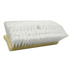 10″ Bi-Level Scrub Brush, Flagged White Polystyrene Fill - Exact Tooling