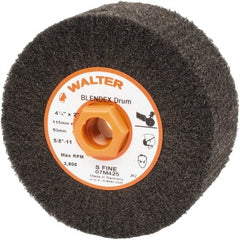 WALTER Surface Technologies - 4-1/2" Diam Aluminum Oxide Unmounted Flap Wheel - 5/8" Hole, 5/8-11 Thread, 2" Wide, Nonwoven, Very Fine Grade, 3,800 Max RPM - Exact Tooling