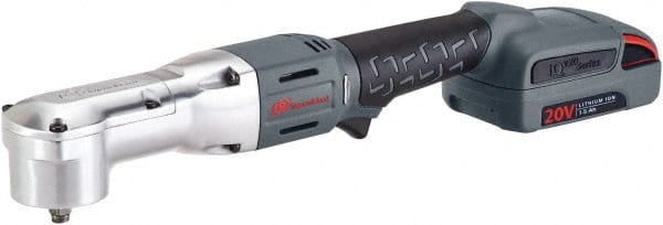 Ingersoll-Rand - 3/8" Drive 20 Volt Angled Cordless Impact Wrench & Ratchet - 1,900 RPM, 3,000 BPM, 180 Ft/Lb Torque, Lithium-Ion Batteries Not Included - Exact Tooling