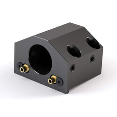 Global CNC Industries - Turret & VDI Tool Holders; Type: Haas ID Block ; Clamping System: 80mm X 45mm ; Tool Axis: ID ; Through Coolant: No ; Additional Information: 4 Mounting Holes - Exact Tooling