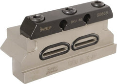 Iscar - Tool Block Style TGTBU, 26mm Blade Height, 86mm OAL, 43mm OAH, Indexable Cutoff Blade Tool Block - 16mm Shank Height, 16.9mm Shank Width, Through Coolant, Series JetHPLine - Exact Tooling