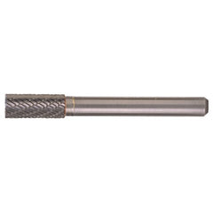 SB-3 Double Cut Solid Carbide Bur-Cylindrical with End Cut - Exact Tooling