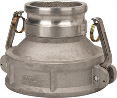 Value Collection - 6" Aluminum Cam & Groove Suction & Discharge Hose Female Coupler Male Adapter - 4" Thread, 300 Max psi - Exact Tooling