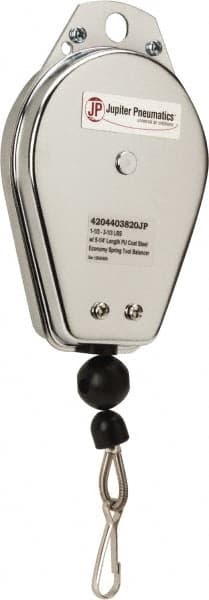 PRO-SOURCE - 6.67 Lb Load Capacity, 4.59' Travel Distance, Tool Balancer - Steel Cable, Steel Housing, Locking Mechanism - Exact Tooling