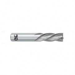 1/2 Dia. x 3 Overall Length 4-Flute Square End Solid Carbide SE End Mill-Round Shank-Center Cutting-Uncoated - Exact Tooling