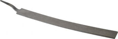 PFERD - 14" Long, Smooth Cut, Flat American-Pattern File - Single/Curved Cut, 0.38" Overall Thickness, Flexible, Tang - Exact Tooling