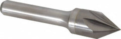 Keo - 5/8" Head Diam, 3/8" Shank Diam, 6 Flute 60° Solid Carbide Countersink - Bright Finish, 2-3/4" OAL, Single End - Exact Tooling