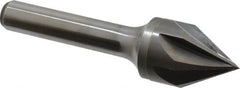 Keo - 3/4" Head Diam, 3/8" Shank Diam, 6 Flute 60° Solid Carbide Countersink - Bright Finish, 2-3/4" OAL, Single End - Exact Tooling