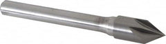 Keo - 3/8" Head Diam, 1/4" Shank Diam, 6 Flute 60° Solid Carbide Countersink - Exact Tooling
