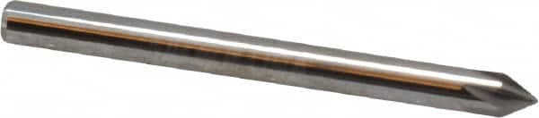 Keo - 1/8" Head Diam, 1/8" Shank Diam, 6 Flute 60° Solid Carbide Countersink - Bright Finish, 1-1/2" OAL, Single End - Exact Tooling