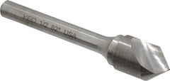Keo - 1/2" Head Diam, 1/4" Shank Diam, 1 Flute 82° Solid Carbide Countersink - Exact Tooling