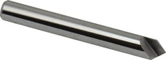 Keo - 1/4" Head Diam, 1/4" Shank Diam, 1 Flute 82° Solid Carbide Countersink - Bright Finish, 2" OAL, Single End - Exact Tooling