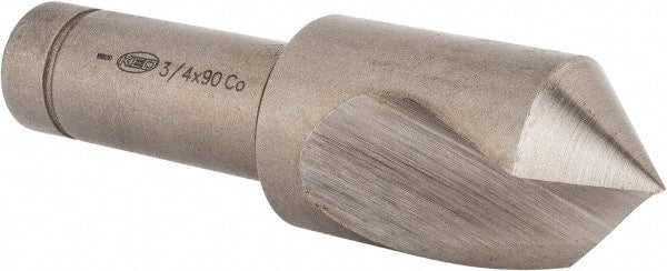Keo - 3/4" Head Diam, 1/2" Shank Diam, 1 Flute 90° Cobalt Countersink - Exact Tooling