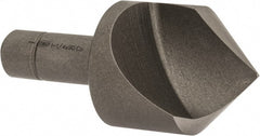 Keo - 1-1/4" Head Diam, 1/2" Shank Diam, 1 Flute 90° Cobalt Countersink - Bright Finish, 3" OAL, Single End - Exact Tooling