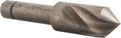 Keo - 3/8" Head Diam, 1/4" Shank Diam, 1 Flute 82° Cobalt Countersink - Bright Finish, 1-3/4" OAL, Single End - Exact Tooling