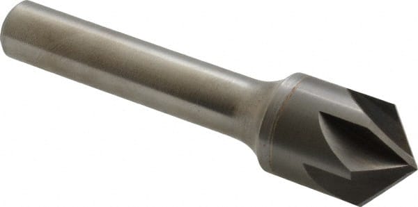 Keo - 5/8" Head Diam, 3/8" Shank Diam, 6 Flute 100° Solid Carbide Countersink - Exact Tooling