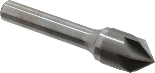 Keo - 5/8" Head Diam, 3/8" Shank Diam, 6 Flute 90° Solid Carbide Countersink - Exact Tooling