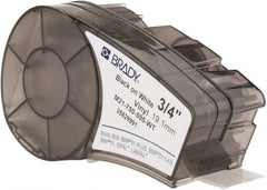 Brady - 252" Long, Black on White Vinyl Label Tape - For BMP21 Plus Portable Label Printer, LABPAL Handheld Label Maker, IDPAL Handheld Label Maker - Exact Tooling