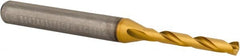 Kennametal - 1/8" 140° Solid Carbide Jobber Drill - Multilayer TiAlN Finish, Right Hand Cut, Spiral Flute, Whistle Notch Shank - Exact Tooling