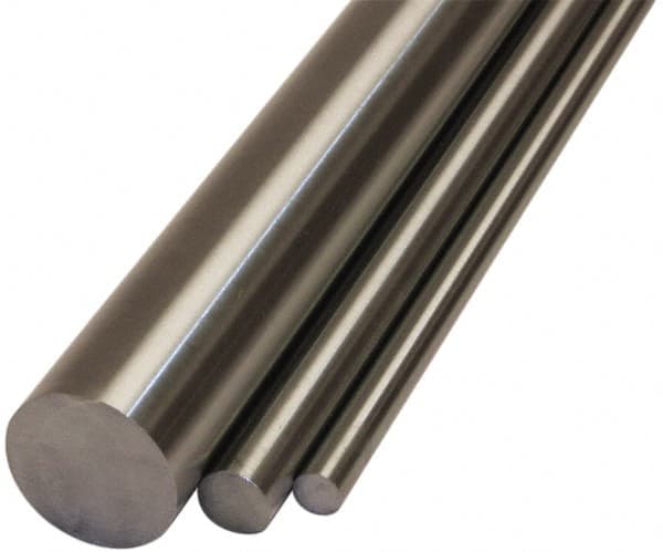 Made in USA - 0.59" Diam x 3' Long, 4140P Steel Round Rod - Ground and Polished, Pre-Hardened, Alloy Steel - Exact Tooling