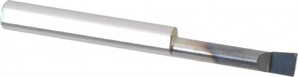 Accupro - 0.2" Min Bore Diam, 1" Max Bore Depth, 1/4 Shank Diam, Boring Bar - Right Hand Cut, Solid Carbide, TiAlN Finish - Exact Tooling