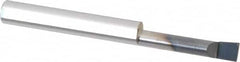 Accupro - 0.2" Min Bore Diam, 1" Max Bore Depth, 1/4 Shank Diam, Boring Bar - Right Hand Cut, Solid Carbide, TiAlN Finish - Exact Tooling