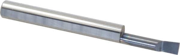 Accupro - 0.18" Min Bore Diam, 3/4" Max Bore Depth, 1/4 Shank Diam, Boring Bar - Right Hand Cut, Solid Carbide, TiAlN Finish - Exact Tooling