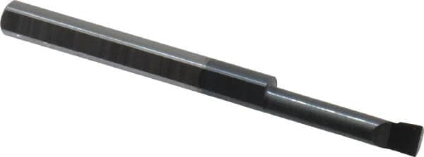 Accupro - 0.11" Min Bore Diam, 1/2" Max Bore Depth, 1/8 Shank Diam, Boring Bar - Right Hand Cut, Solid Carbide, TiAlN Finish - Exact Tooling