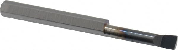 Accupro - 0.16" Min Bore Diam, 3/4" Max Bore Depth, 3/16 Shank Diam, Boring Bar - Right Hand Cut, Solid Carbide, TiAlN Finish - Exact Tooling
