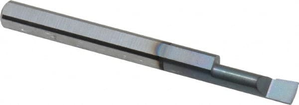 Accupro - 0.16" Min Bore Diam, 1/2" Max Bore Depth, 3/16 Shank Diam, Boring Bar - Right Hand Cut, Solid Carbide, TiAlN Finish - Exact Tooling