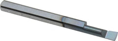 Accupro - 0.16" Min Bore Diam, 1/2" Max Bore Depth, 3/16 Shank Diam, Boring Bar - Right Hand Cut, Solid Carbide, TiAlN Finish - Exact Tooling