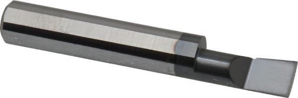 Accupro - 0.32" Min Bore Diam, 3/4" Max Bore Depth, 3/8 Shank Diam, Boring Bar - Right Hand Cut, Solid Carbide, TiAlN Finish - Exact Tooling