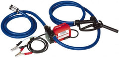 Tuthill - 10 GPM, 3/4" Hose Diam, Pump - 3/4" Inlet, 3/4" Outlet, 12 Volts, 8' Hose Length, 1/5 hp - Exact Tooling