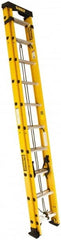 DeWALT - 28' High, Type IAA Rating, Fiberglass Extension Ladder - Exact Tooling