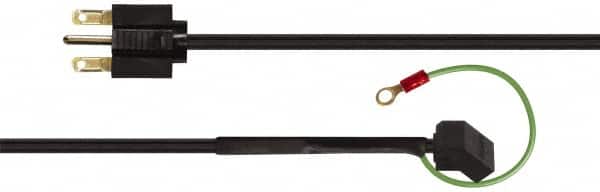 Made in USA - 72" Fan Power Cord with NEMA 6-15P (with Ground Wire) - For All 230VAC Cooling Fans - Exact Tooling
