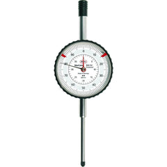 Mahr - Dial Drop Indicators; Maximum Measurement (Inch): 1.5 ; Maximum Measurement (mm): 40.00 ; Dial Graduation (mm): 0.0100 ; Dial Graduation (Decimal Inch): 0.000400 ; Dial Reading: 0-100 ; Dial Diameter (mm): 50.00 - Exact Tooling