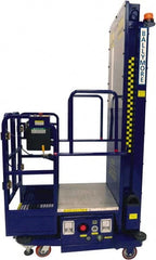 Ballymore - 650 Lb Capacity, 146" Lift Height, Battery Operated Power Stocker Lift - 146" Lift Height, Battery Operated - Exact Tooling
