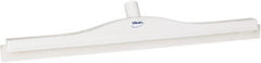 Vikan - 20" Rubber Blade Floor Squeegee - Double Edge, White, Plastic Holder - Exact Tooling